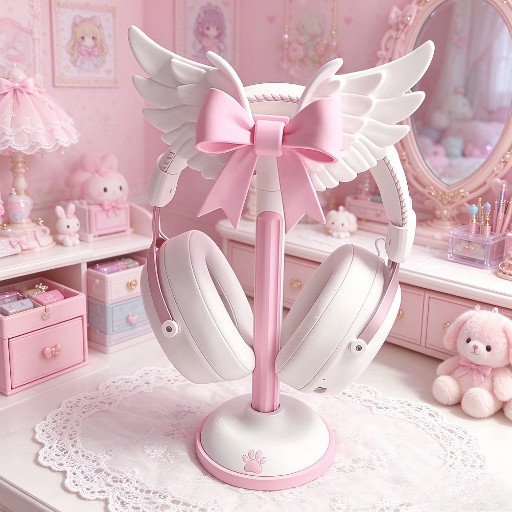 Angel Wing Bow Headset Holder  - đánh giá và giá Accessories For Your Gaming Room