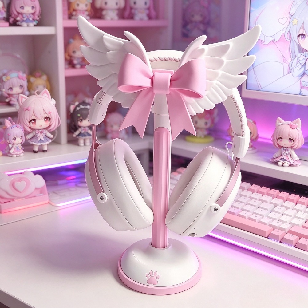 Angel Wing Bow Headset Holder  - đánh giá và giá Accessories For Your Gaming Room