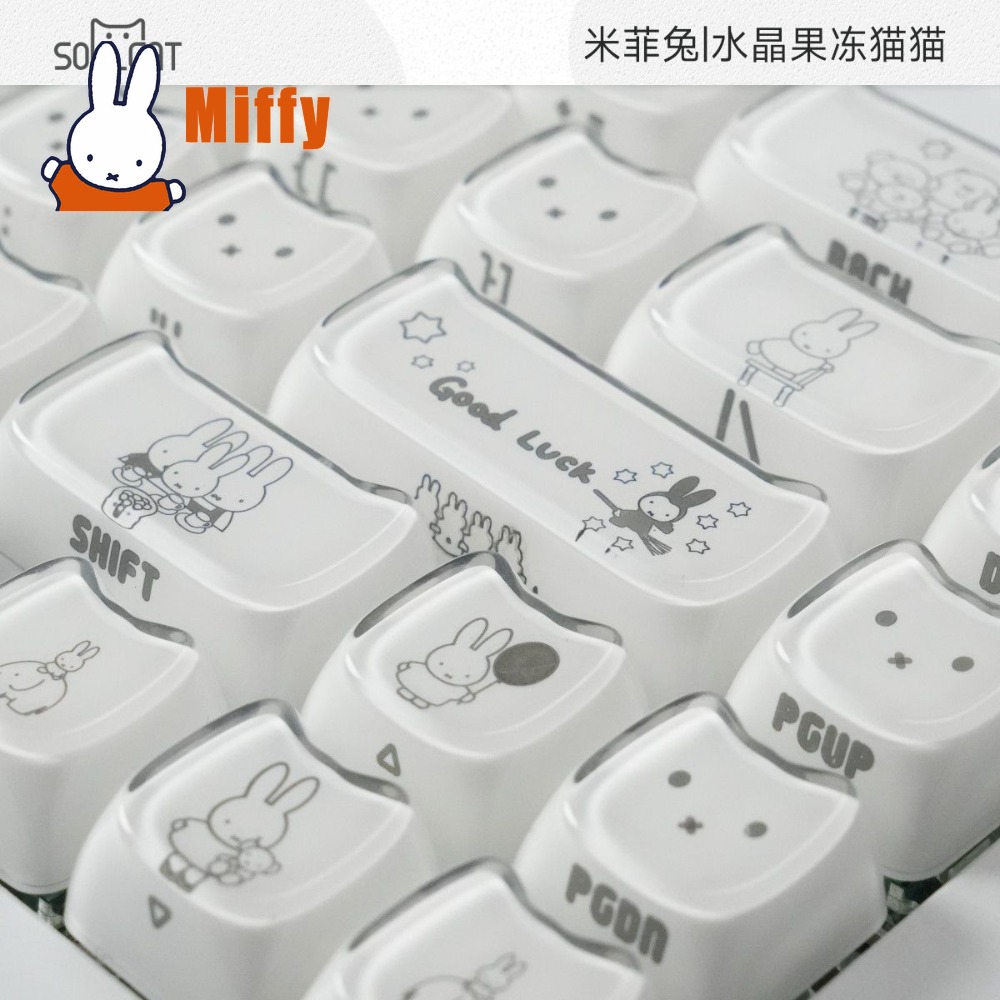 Bộ nắp phím Kawaii Miffy hình  - đánh giá và giá Gaming Accessories Aesthetic