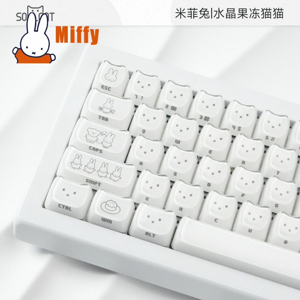 Bộ nắp phím Kawaii Miffy hình  - đánh giá và giá Gaming Accessories Aesthetic