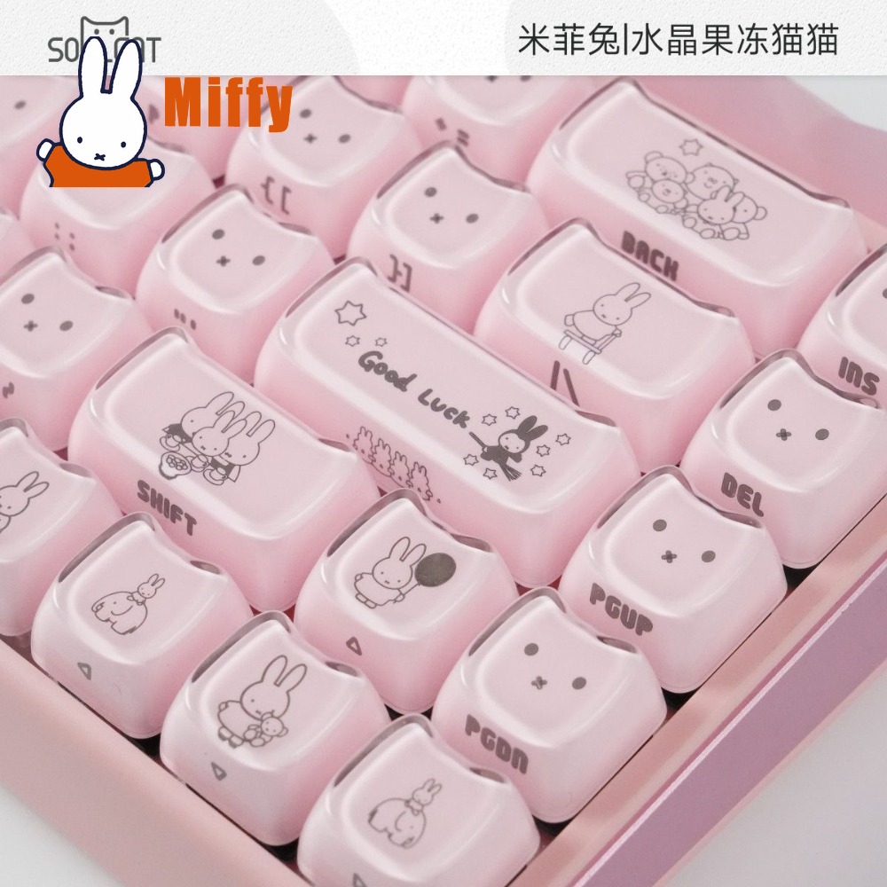 Bộ nắp phím Kawaii Miffy hình  - đánh giá và giá Gaming Accessories Aesthetic