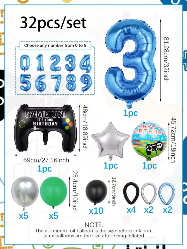 32PCS Game Theme Birthday Numb - đánh giá và giá Gaming Accessories For Room